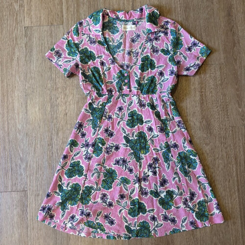 LEFTIES Floral Print Mini Dress - Size S - Picture 3 of 6